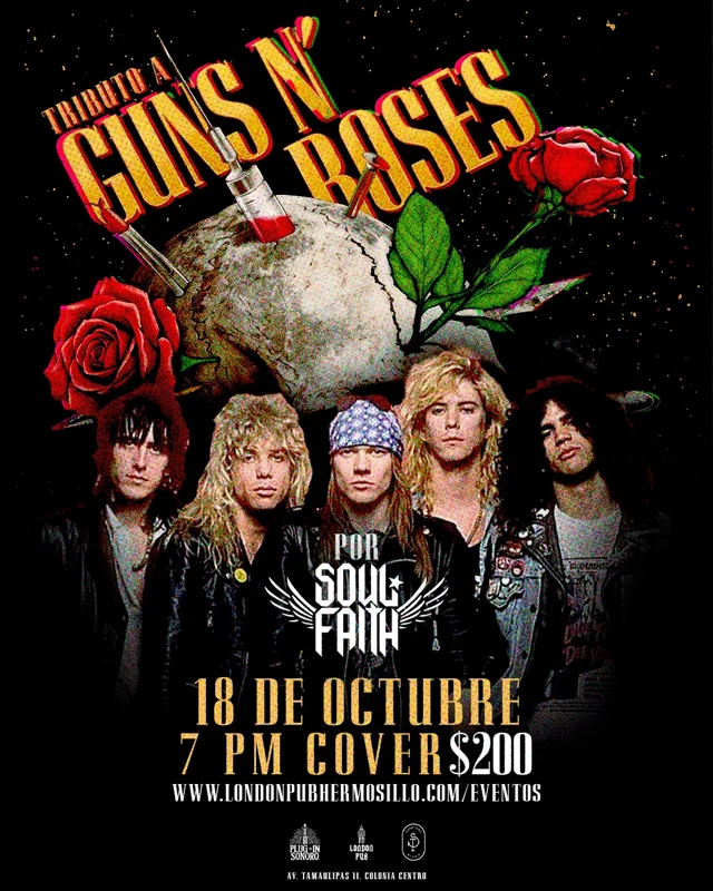 Flyer de 🔥 GUNS N’ ROSES EN LONDON PUB 🔥