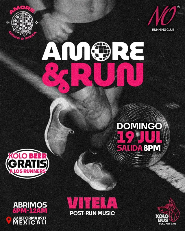 Flyer de Carrera Nocturna con ΛMӨЯΣ