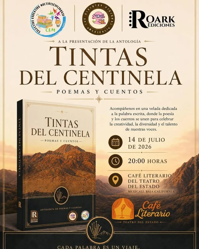 Flyer de TINTAS DEL CENTINELA | Poemas y cuentos