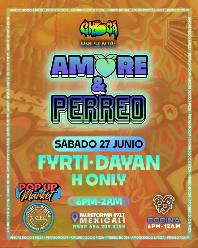 Flyer de AMORE & PERREO