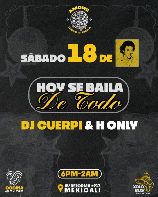 Flyer de ΛMӨЯΣ Disco & Pizza