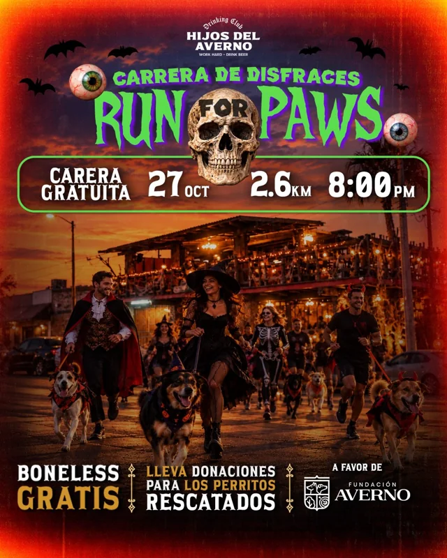 Flyer de RUN FOR PAWS — CARRERA DE DISFRACES