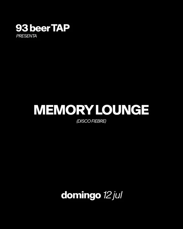 Flyer de Memory Lounge - Tap to Party