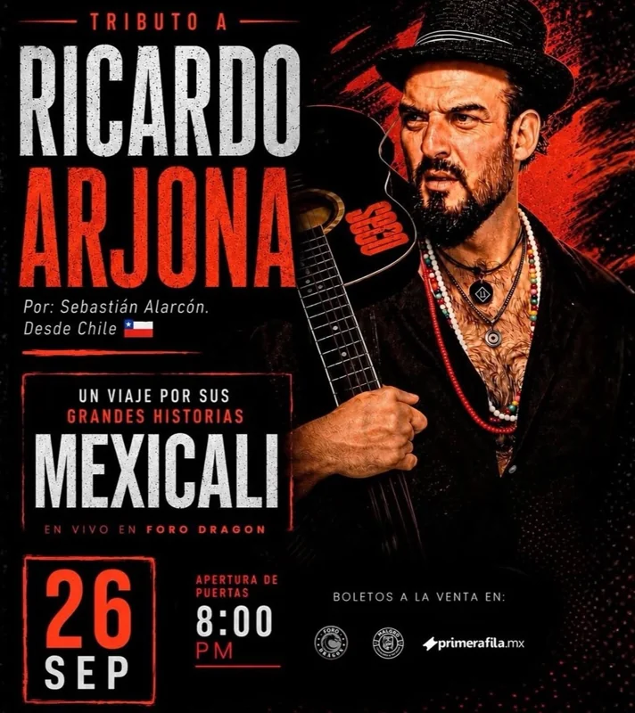 Flyer de Tributo A Ricardo Arjona