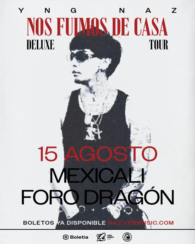 Flyer de NOS FUIMOS DE CASA TOUR - YNG NAZ