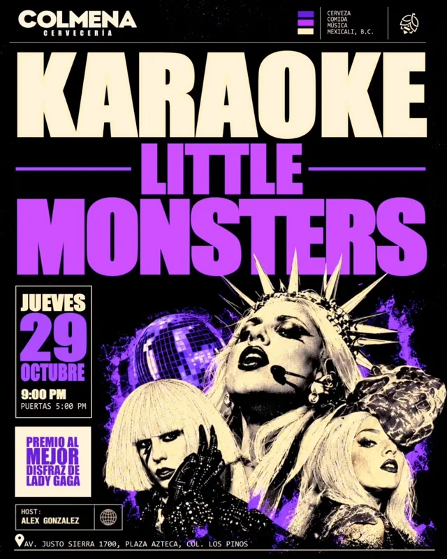 Flyer de Karaoke Lady Gaga Halloween Weekend
