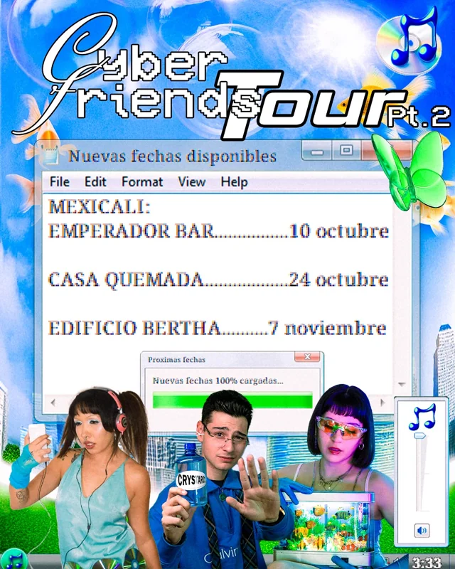 Flyer de Cyber Friends Tour 💙💚 