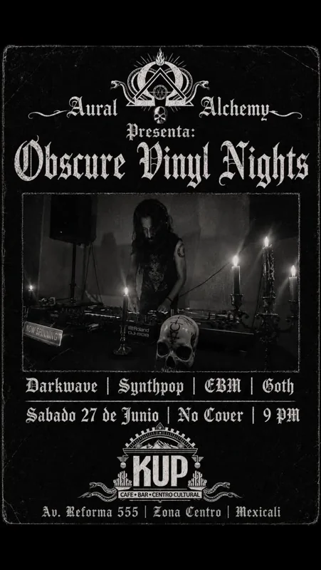 Flyer de Obscure Vinyl Nights