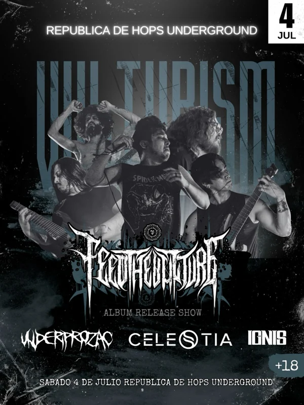 Flyer de Lanzamiento de disco "Vulturism"