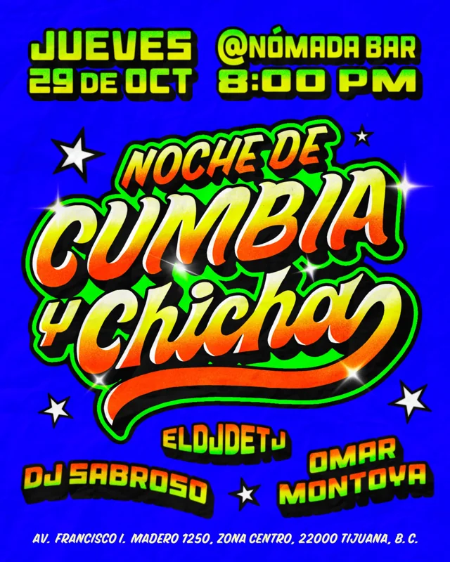 Flyer de DJ Sabroso - Noche de Música Peruana