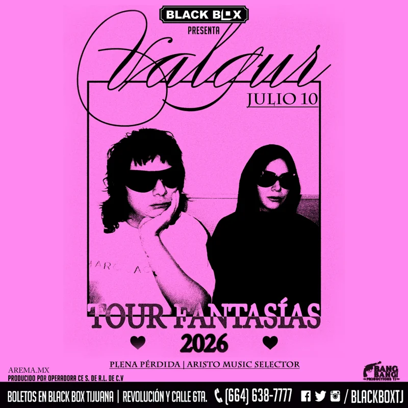 Flyer de Synth Pop y Dream Pop con Duo mexicano @soyvalgur