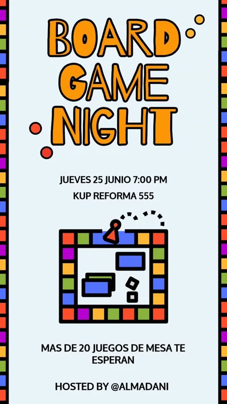 Flyer de Board Game Night