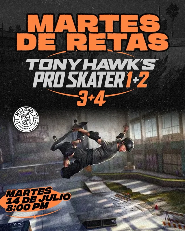 Flyer de Retas TONY HAWK