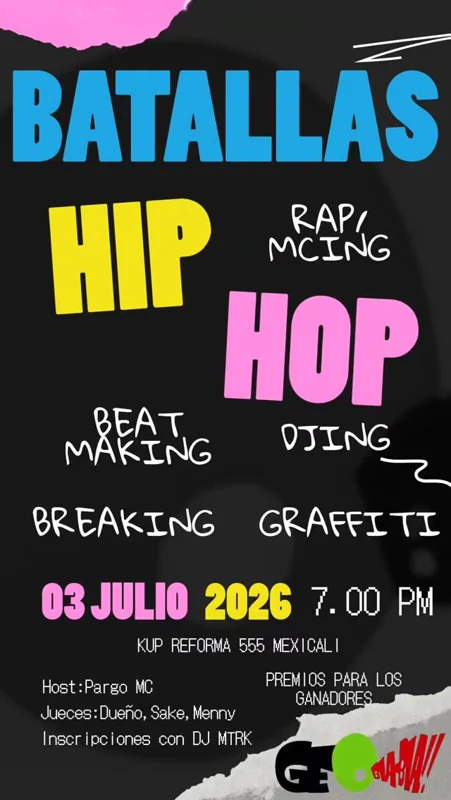 Flyer de Batallas de Hip-Hop