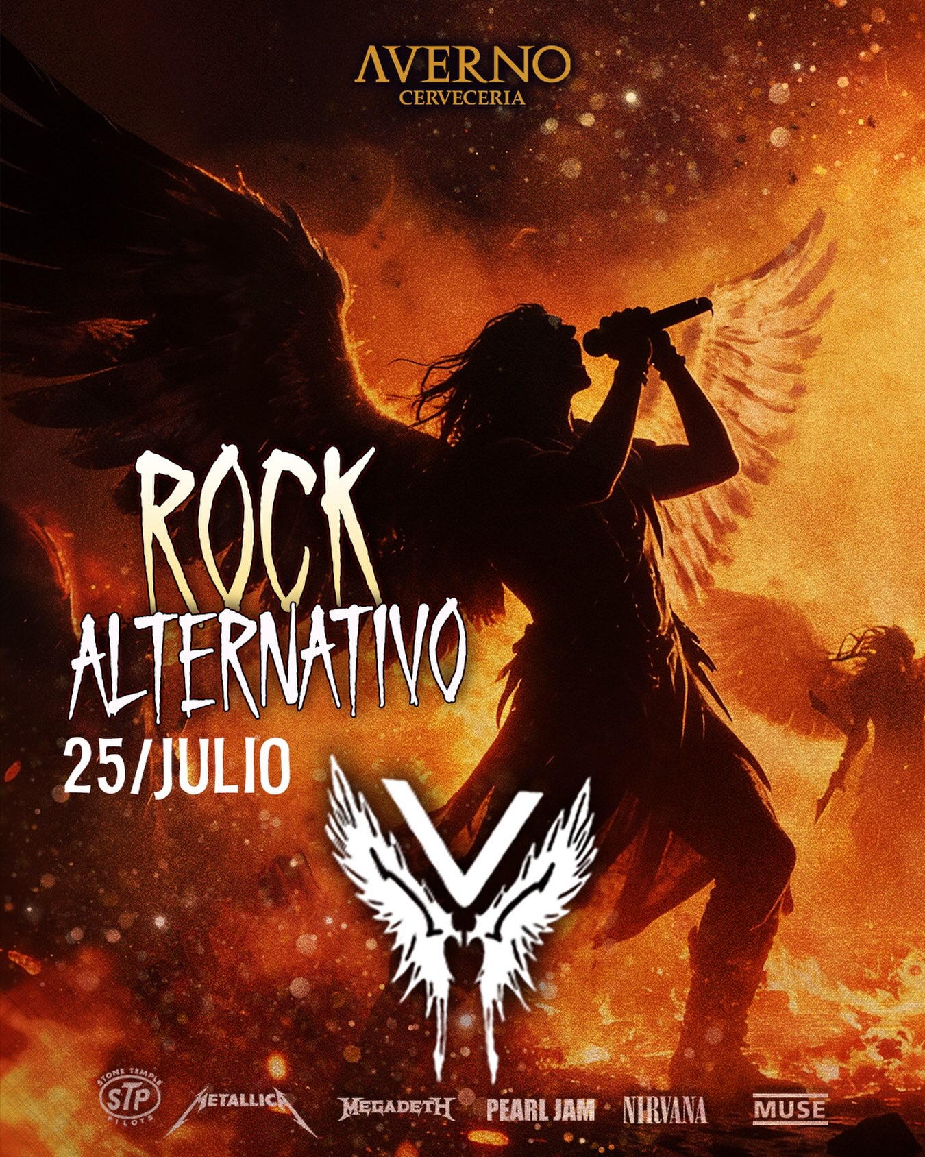 Flyer de SÁBADO DE ROCK & BREWS – AVERNO