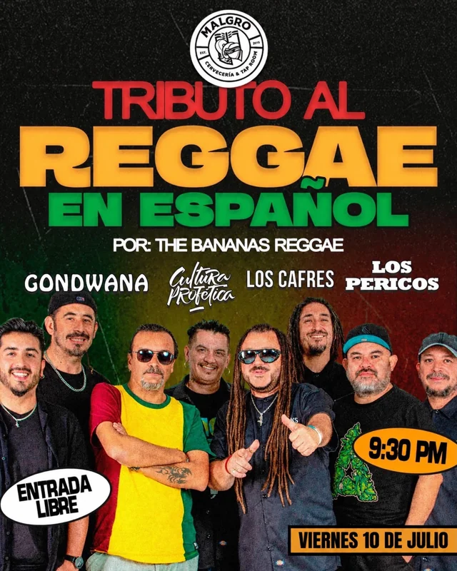Flyer de Reggae en Malgro