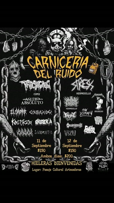 Flyer de Carnicería del Ruido - Día 1 / Theoxena