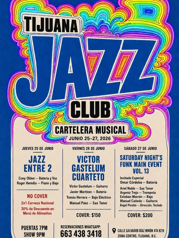 Flyer de Tijuana Jazz Club