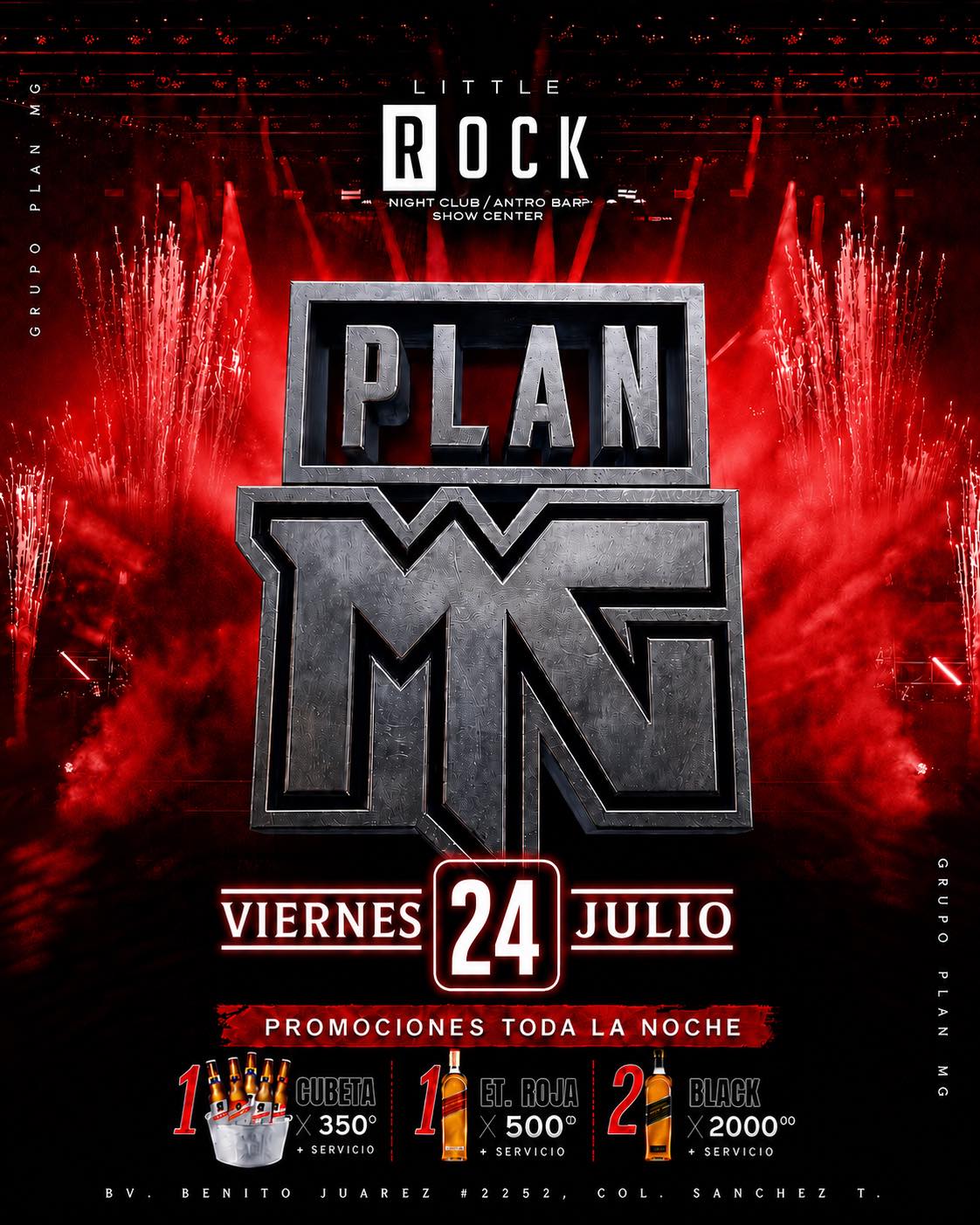Flyer de Grupo Plan Mg + DJ Ody en Little Rock