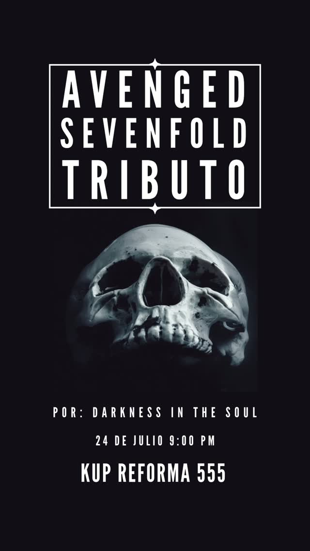Flyer de Tributo a Avenged Sevenfold