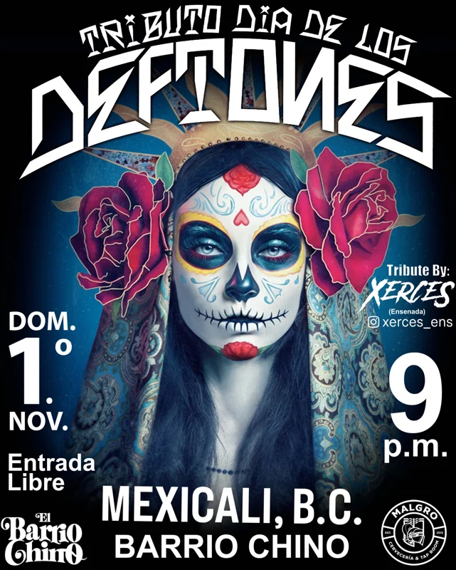 Flyer de Tributo a Deftones