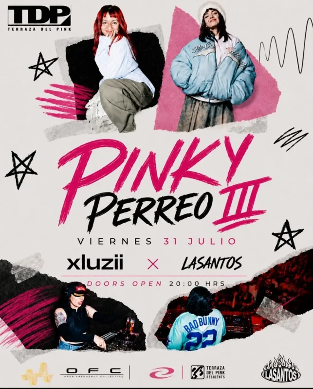 Flyer de Pinky perreo lll x OFC