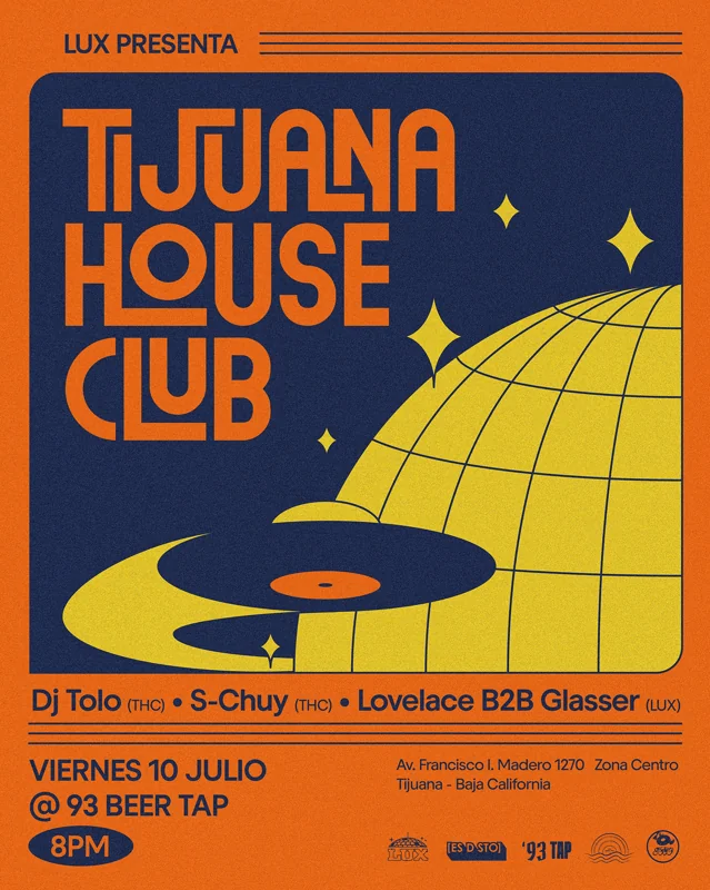 Flyer de THC (Tijuana House Club) en 93'BeerTap