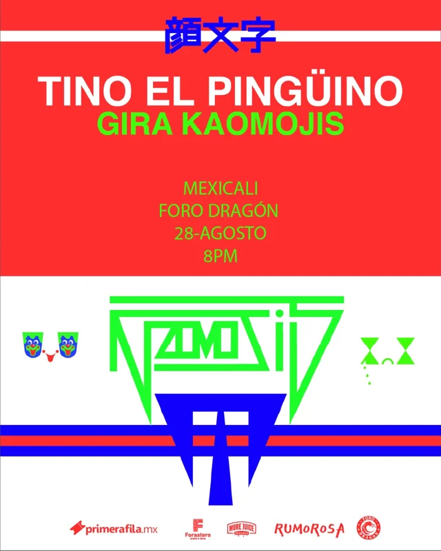 Flyer de Tino Rifa - KAOMOJIS en Mexicali