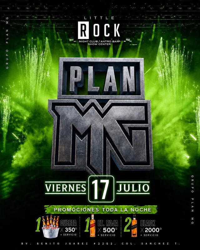 Flyer de Grupo Plan Mg + DJ Ody en Little Rock