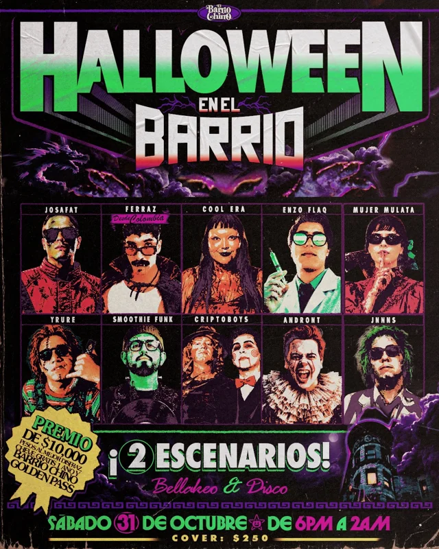 Flyer de Halloween en el Barrio 2026