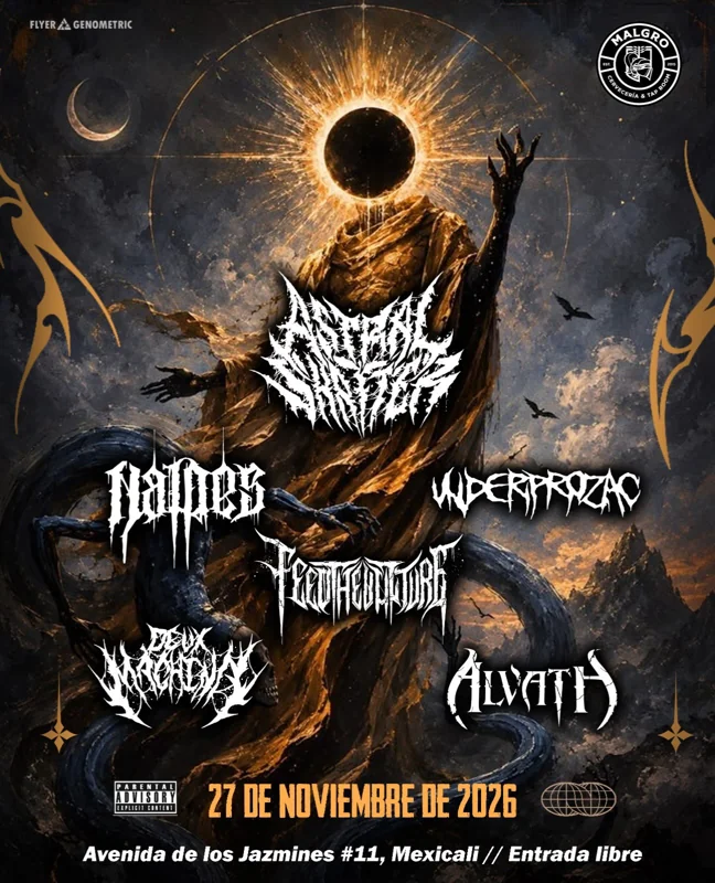 Flyer de Noche de Brutalidad Sonora - Metal Extremo
