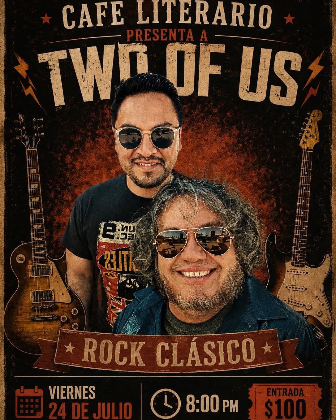 Flyer de Two of Us - Rock Clásico