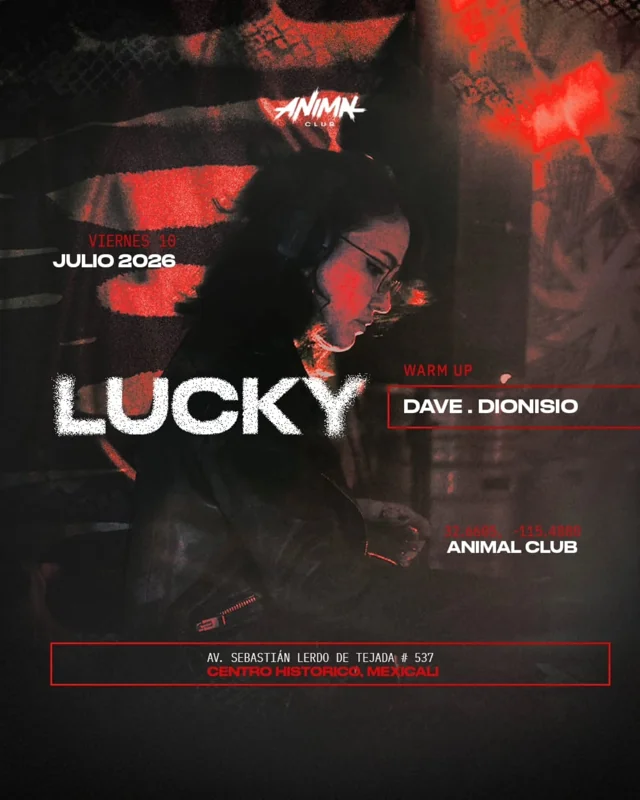 Flyer de Lucky en Animal Club