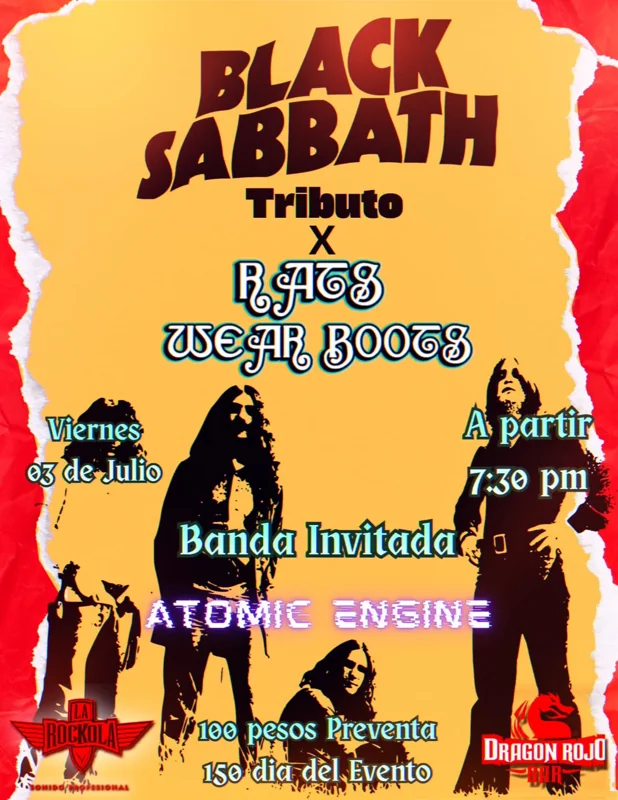 Flyer de Habemus toquin - Tributo a Black Sabbath