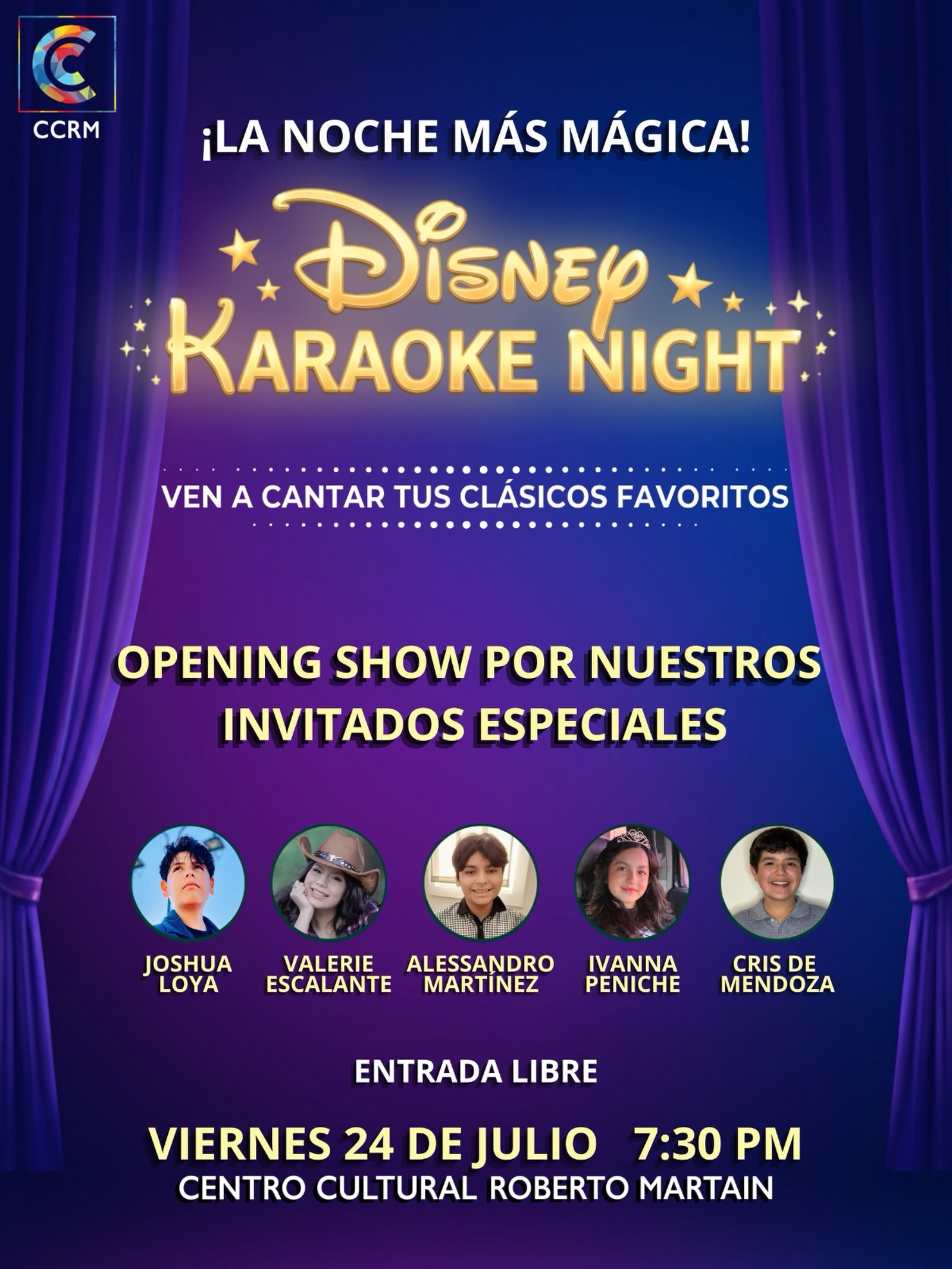 Flyer de Disney Karaoke - Talento Juvenil
